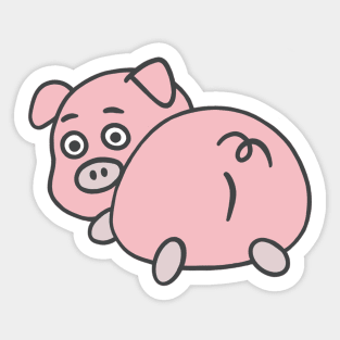 Piggie Buttie | Cute Pink Pig Butt Sticker